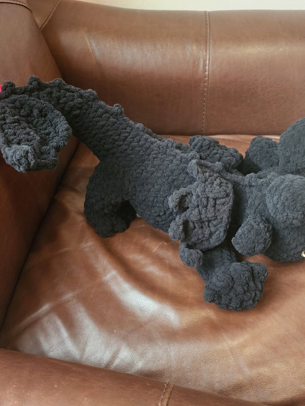 Back Playful Dragon - Handmade Crochet Plushie - Picture 5 of 12